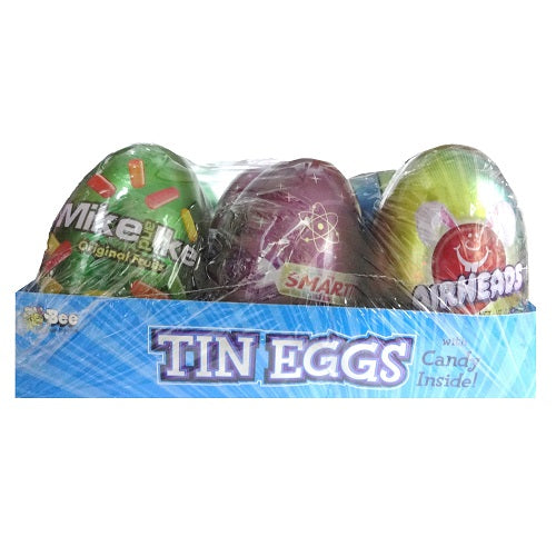 easter tin eggs candy inside -- 12 per box