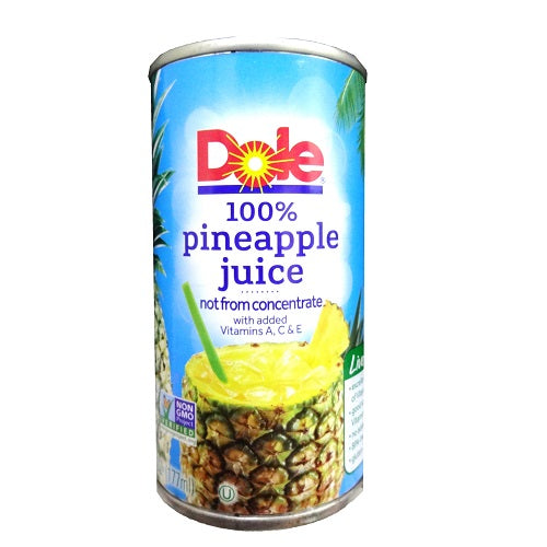 dole pineapple juice 6oz 100 -- 48 per case