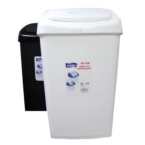 blue star wastebasket 50 ltr swing top -- 12 per case