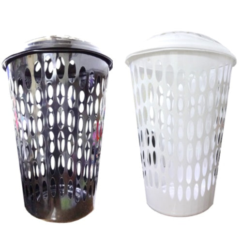 laundry hamper black white -- 12 per case