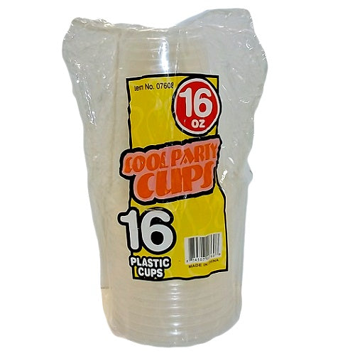 plastic cups 16oz 16ct clear -- 48 per case