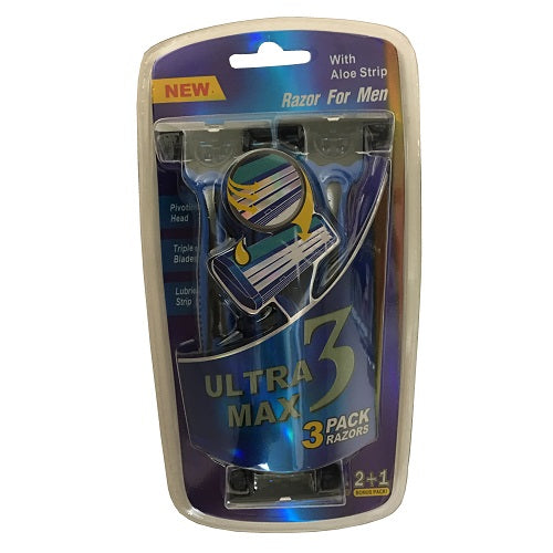 ultra max 3 mens razors 3pk 2 1 -- 48 per box