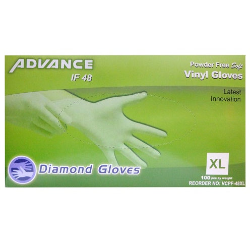 gloves disposable vinyl xl 100ct pwdr fr -- 10 per case