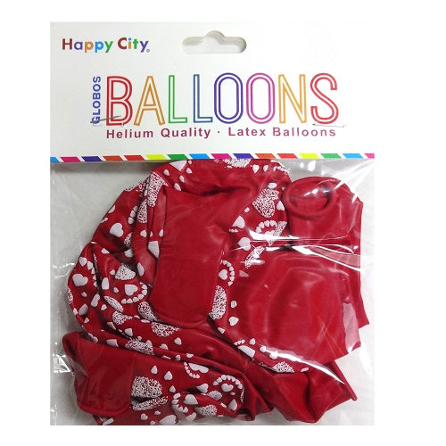balloons 8ct red i love you -- 12 per box