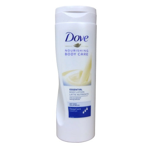 dove body lotion 400ml essential dry ski -- 12 per case