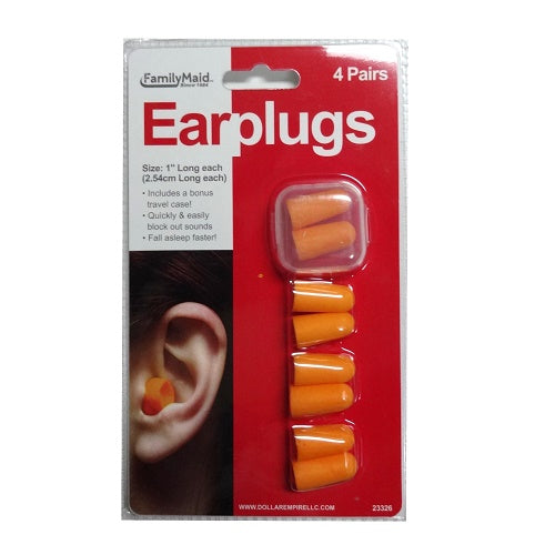 ear plugs 4 sets 1 case -- 24 per box