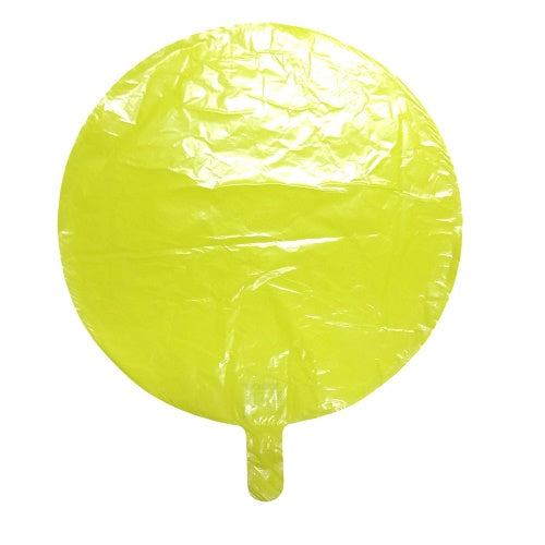 balloons foil 18in yllw round -- 20 per case