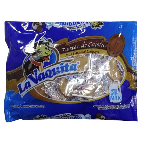 la vaquita milk caramel lollipops 21ct -- 12 per case
