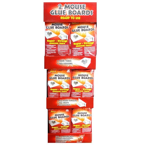 pest control mouse glue brds 2pc display -- 144 per case