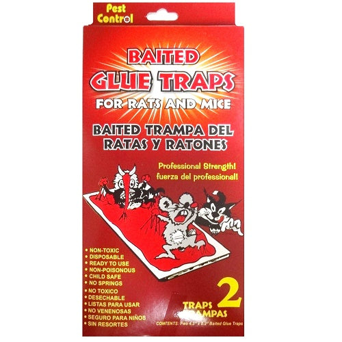 pest control baited glue traps 2pk -- 48 per case