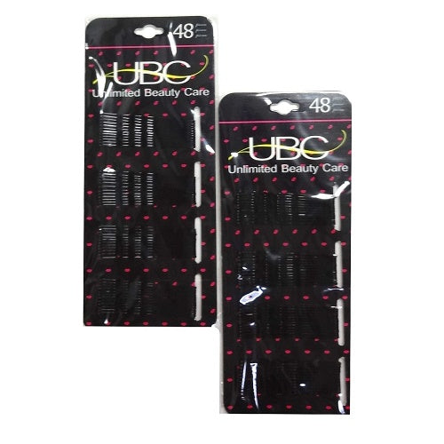 bobby pins black 48ct lg -- 12 per box