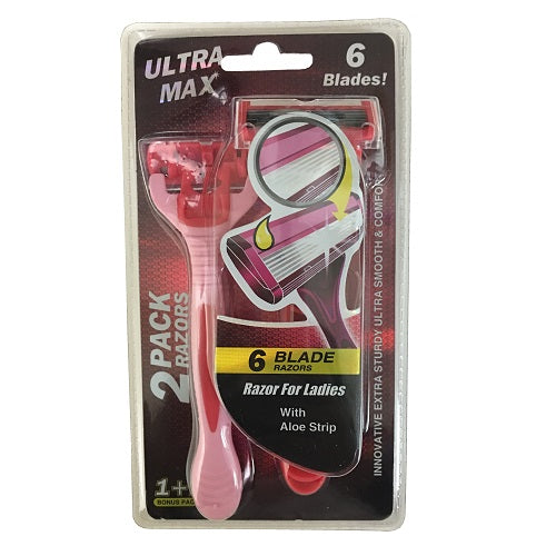 max ladies razors 2pk 6 blades -- 48 per box