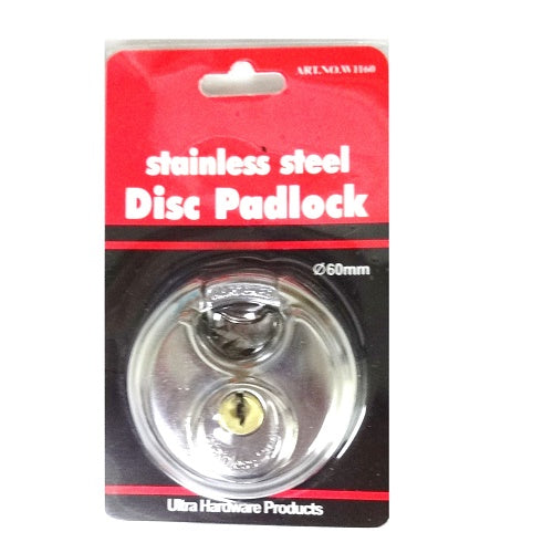 disc padlock 60mm stainless steel -- 12 per box
