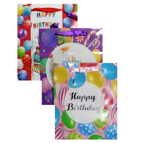gift bags happy birthday md asst -- 12 per box