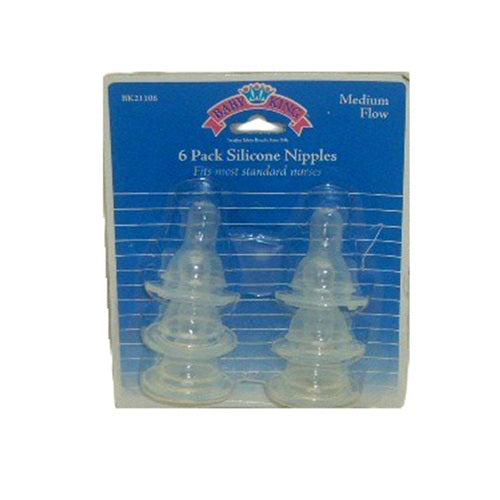 baby bottle silicone nipples 4pk -- 12 per box