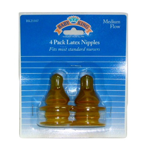 baby bottle latex nipples 2pk -- 12 per box