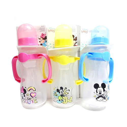 baby bottle 8oz asst w- handle -- 12 per box