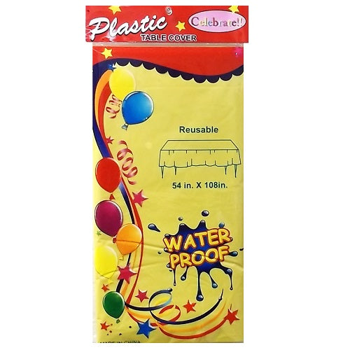 table cover 54 x 108in yellow water -- 12 per box