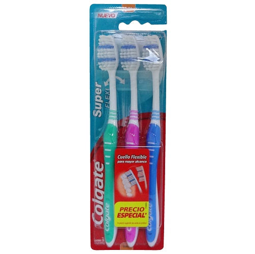 colgate toothbrush 3pk super flexi -- 12 per box
