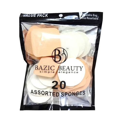 bb make- up sponges 20pc asst -- 12 per box