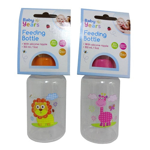 baby bottle 5oz animal print asst -- 36 per case