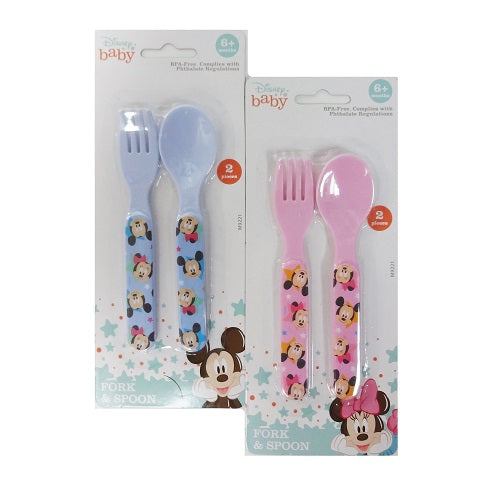 baby fork spoon mickey asst -- 12 per box