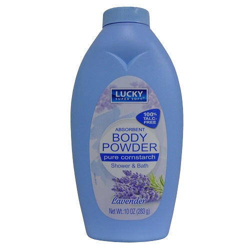 lucky body powder 10oz lavender -- 12 per case