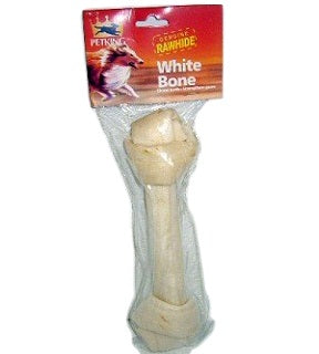 pet dog rawhide white bone -- 12 per box