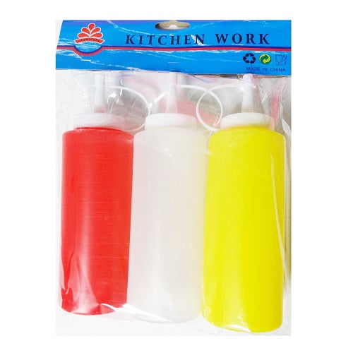plastic bottles 3pk red yellow -- 24 per box