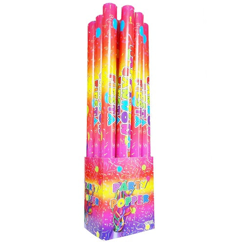 party poppers fiesta 80cm display -- 12 per box