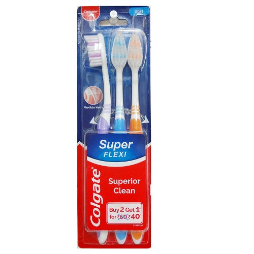 colgate toothbrush 3pk soft super flexi -- 12 per box