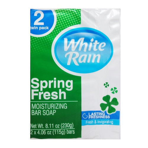 white rain bar soap 2pk spring fresh -- 12 per case