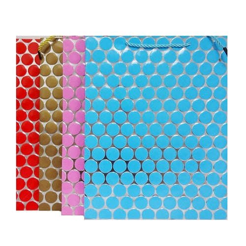 gift bags polka dot md asst clrs -- 12 per box