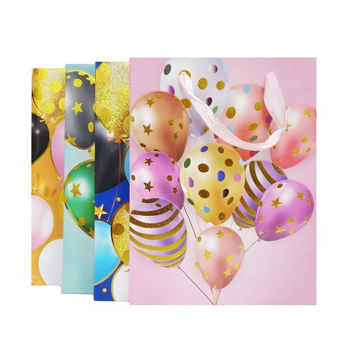 gift bags balloons design smll asst -- 12 per box