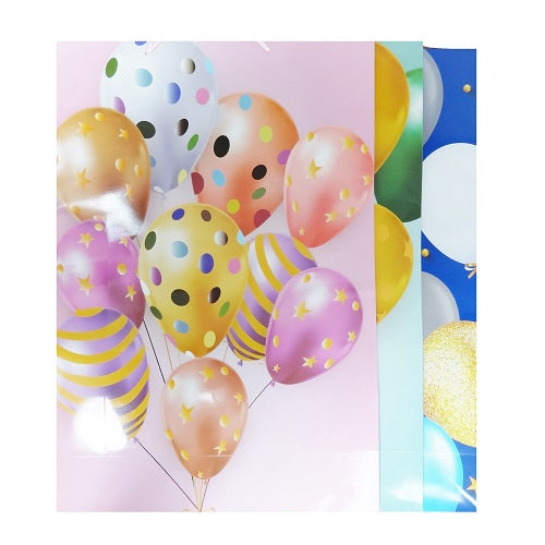 gift bags jumbo balloons design asst -- 12 per box