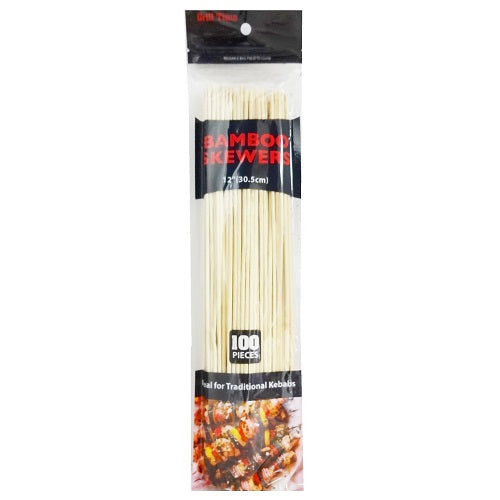 bamboo skewers 12in 100ct -- 24 per box