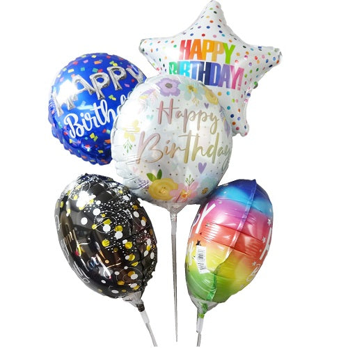 p.s air mylar balloons birthday asst -- 30 per case