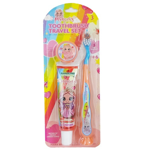 toothbrush kids travel set 3pc princess -- 24 per case