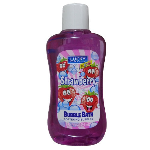lucky bubble bath 20oz strawberry -- 12 per case