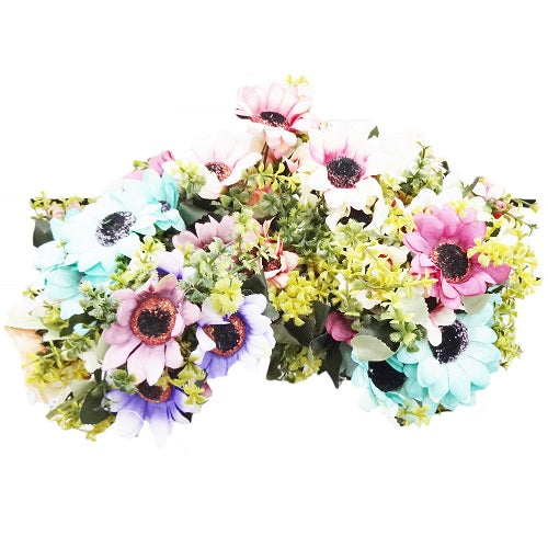 chrysanthemum bouquet 7 heads asst clrs -- 12 per box